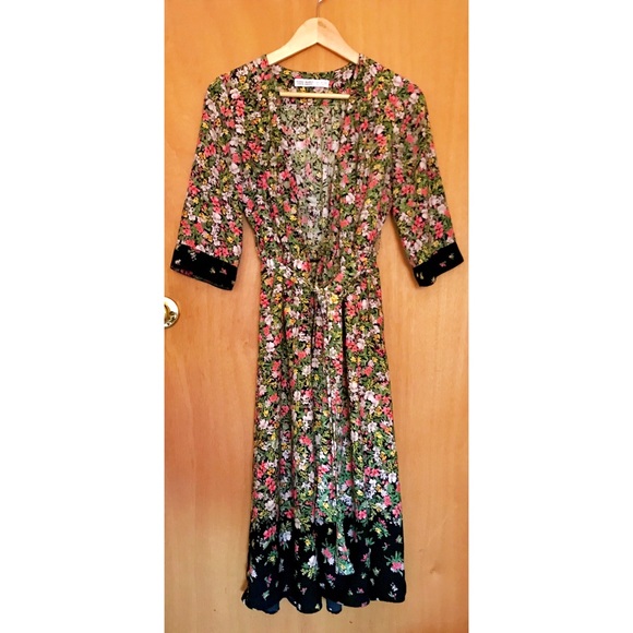 Zara Basic Z1975 Denim Floral Duster - Picture 6 of 9